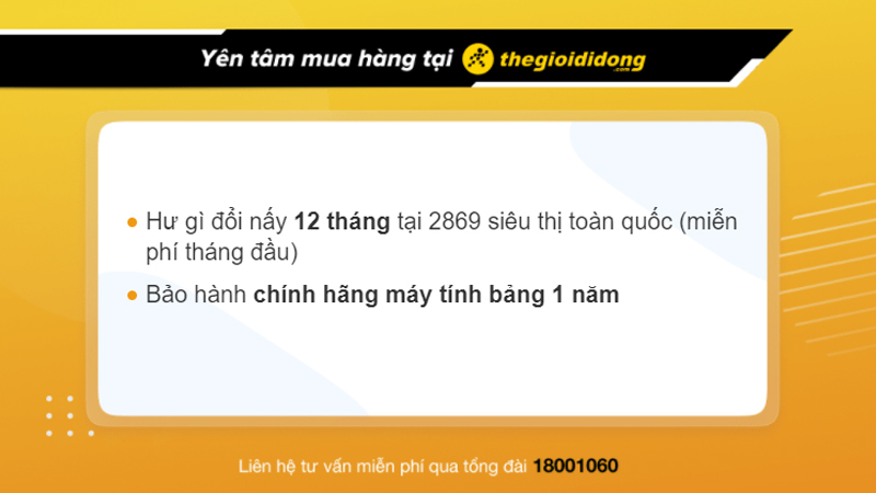 Chính sách bảo hành tại TGDĐ
